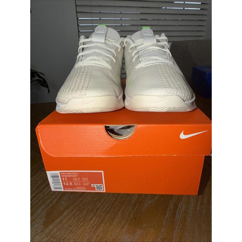 Rare Sz 11 Nike Metcon 8 Phantom Green Strike Training Sneakers DO9328-006 W/box - Picture 3 of 7